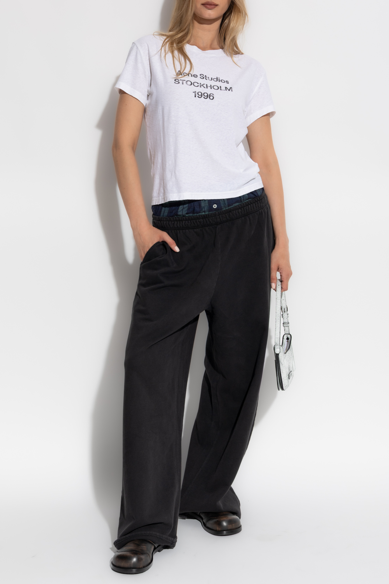 White T-shirt with logo Acne Studios - Vitkac AS